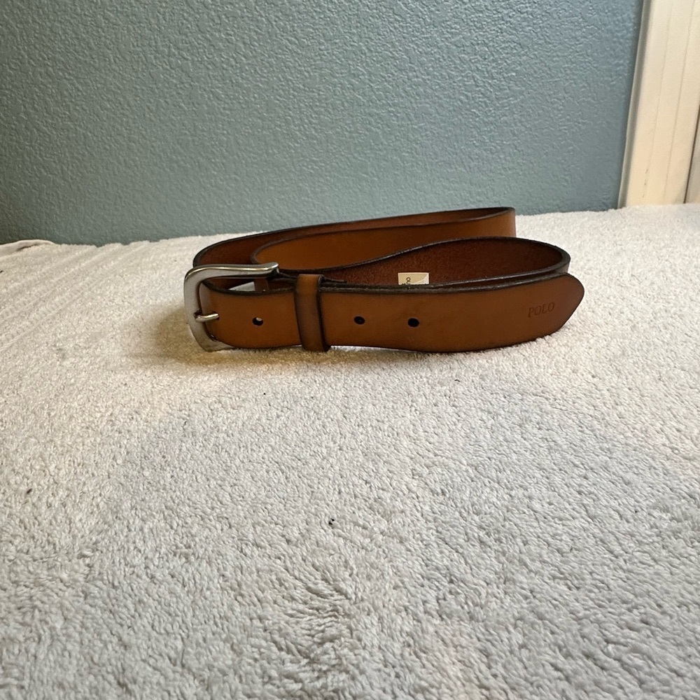 Polo by Ralph Lauren Men's Tan Leather Belt